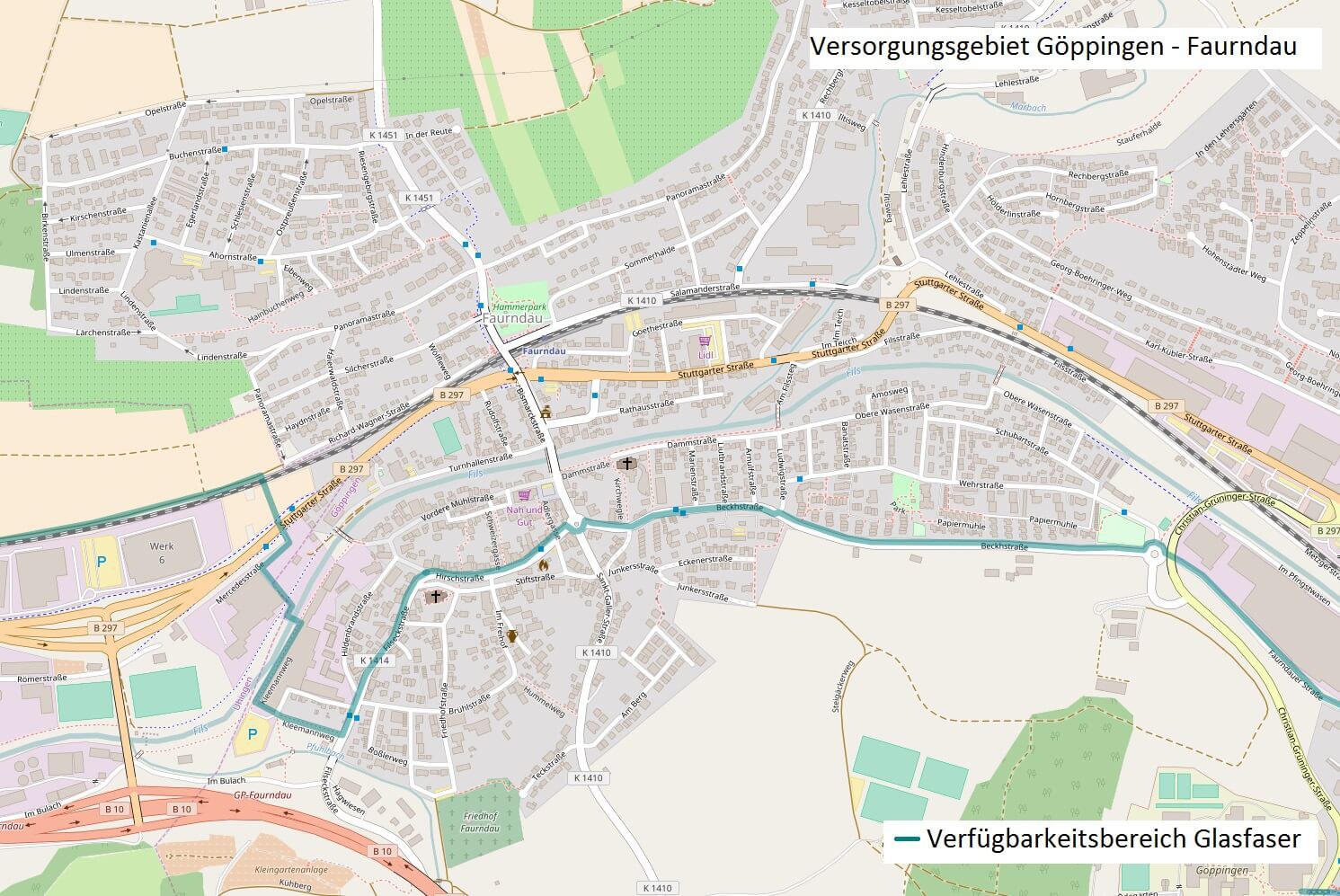 Versorgungsgebiet Glasfaser GP-Faurndau - filstalnetz.de Versorgungsgebiet Glasfaser GP-Faurndau - filstalnetz.de